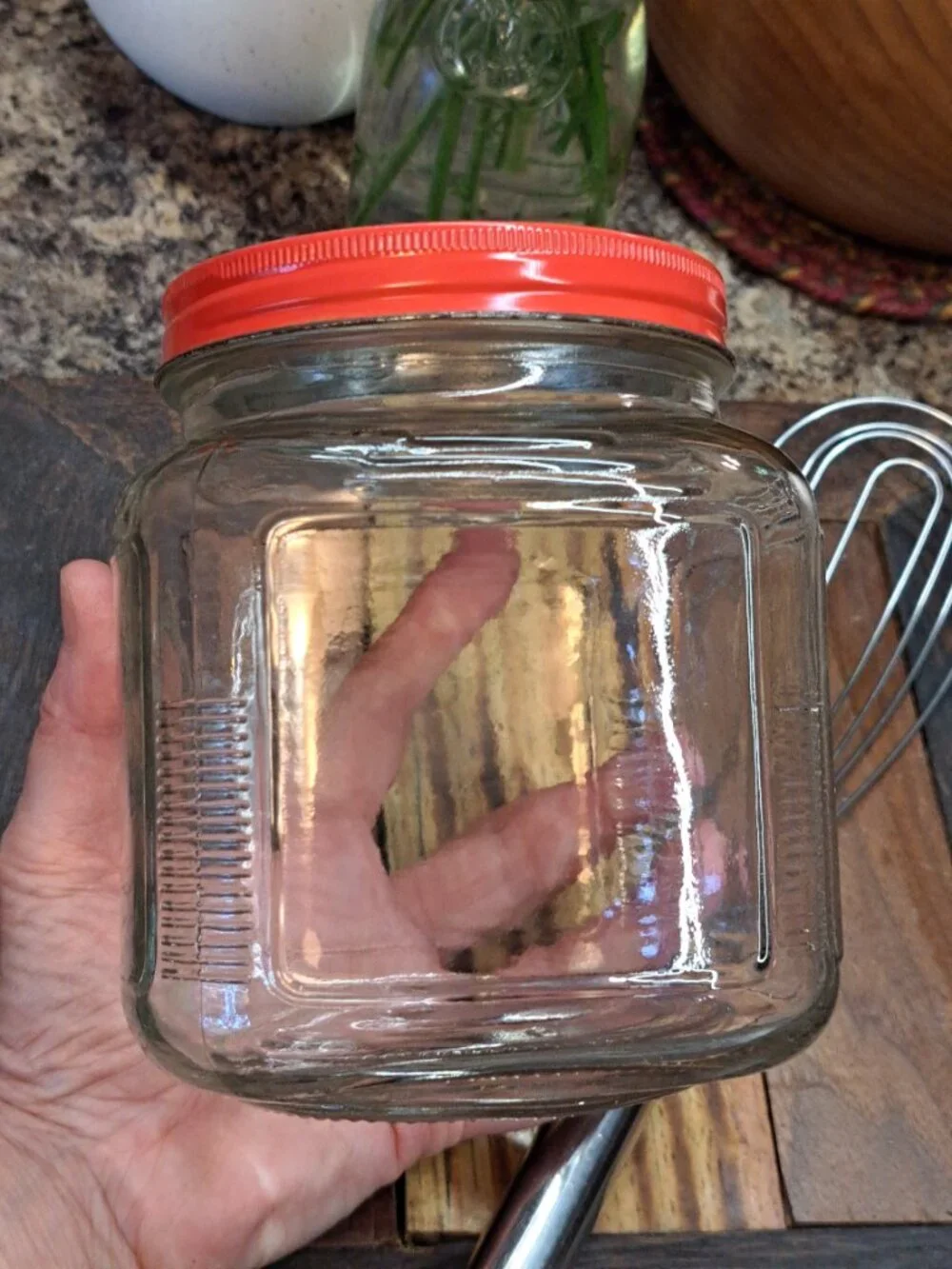 Glass Farmhouse Jar and Norpro Whisk Bundle